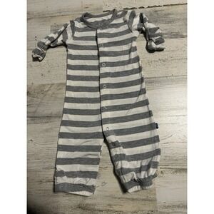 Kickee Pants Gray Stripe Converter Gown Newborn